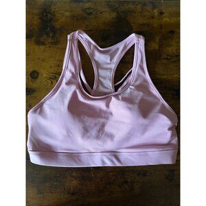 Fabletics Pink Strappy Racerback Sports Bra With Logo Large NWT